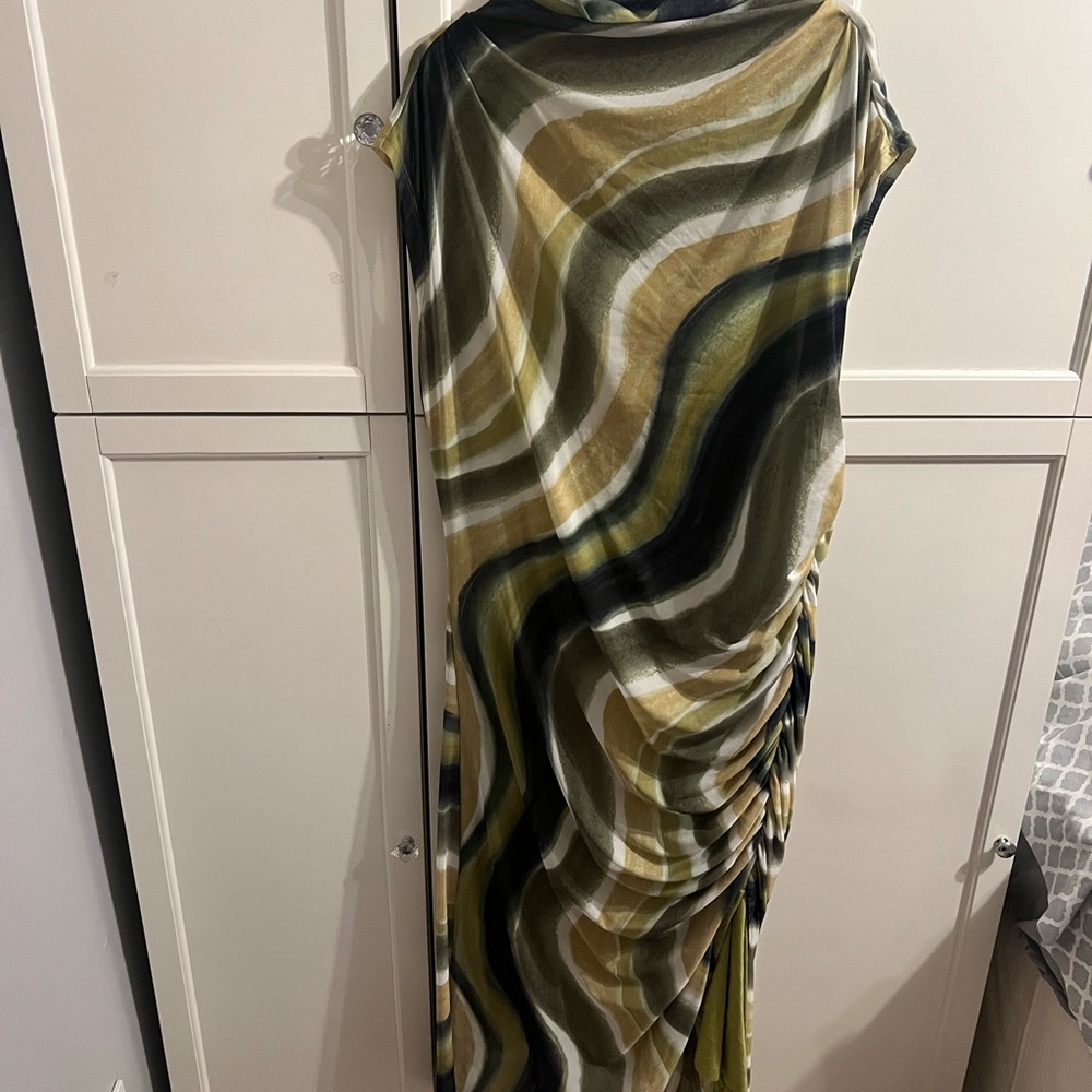 Anthropologie Multicolor Swirl Midi Dress